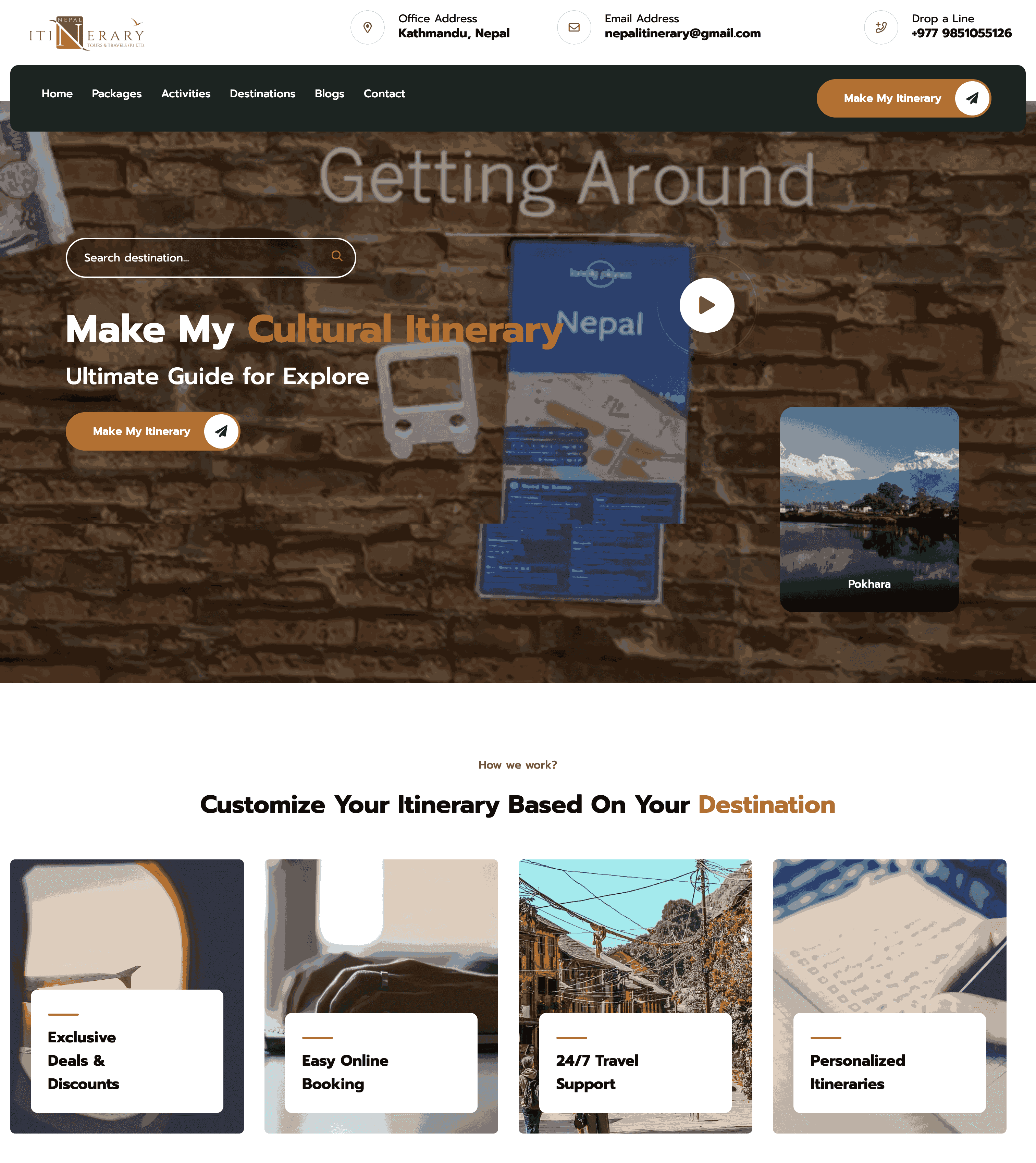 Nepal Itinerary — web development preview