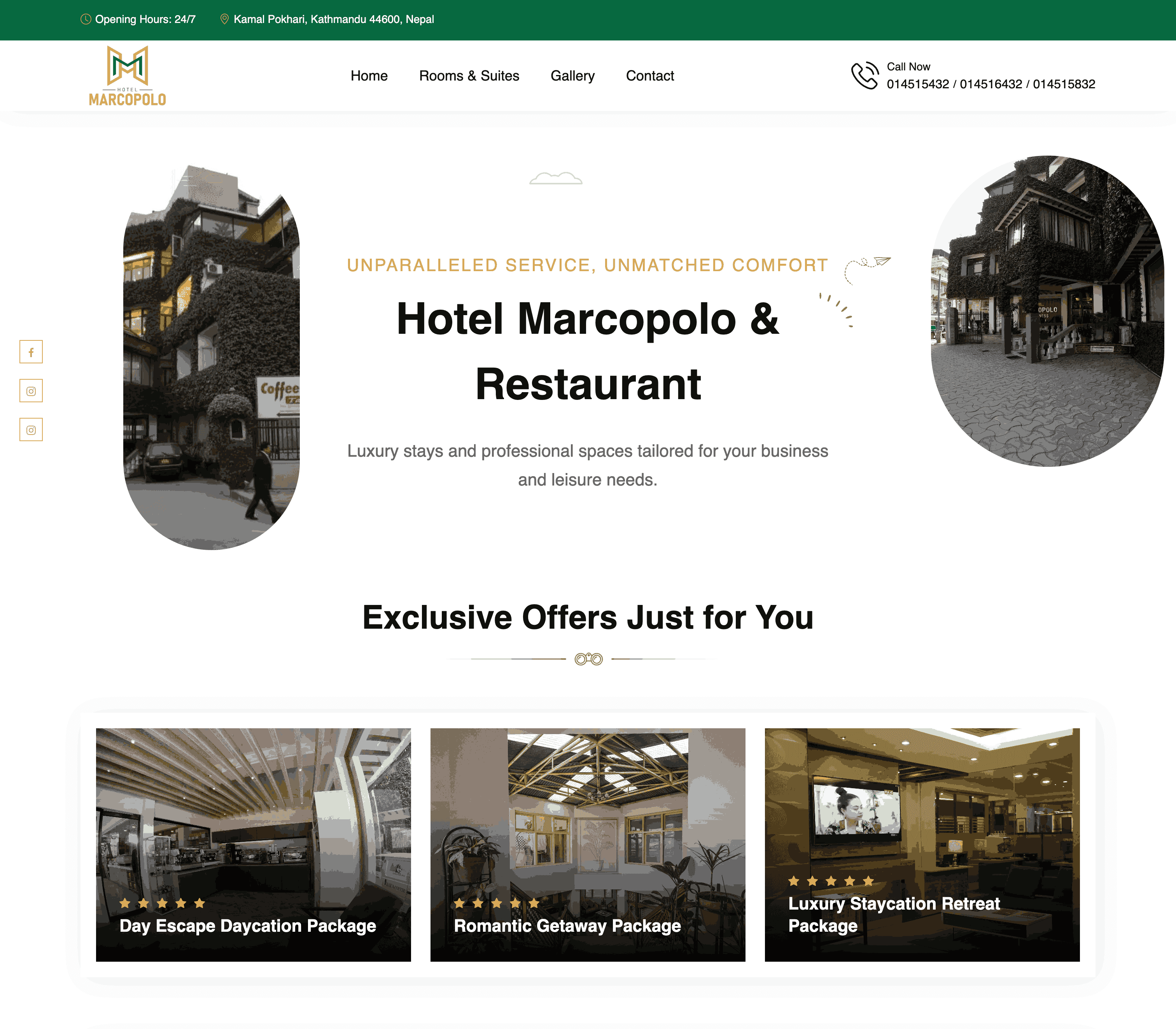 Hotel Marcopolo — web development preview